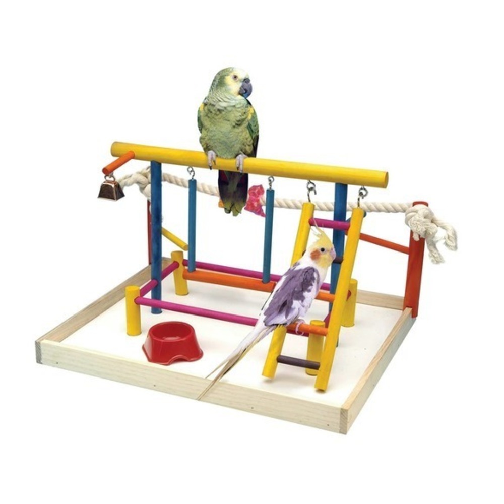 Bird Life Medium to Large Bird Activity Center, Easy‎ Clean, Durable Bright Wood - Picture 2 of 4
